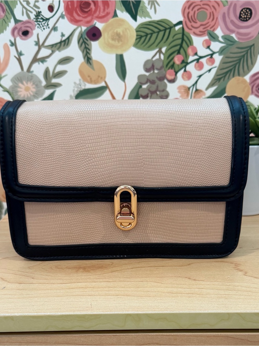 NWT Jules Kae Mia Crossbody Bag Tan & Black